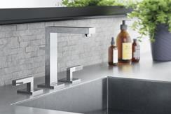 CGI sink with square faucet
